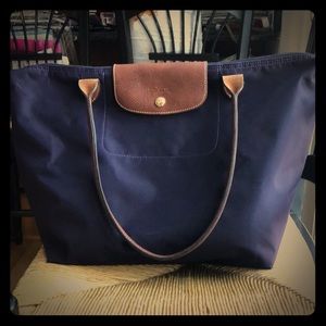 Purple Longchamp (large) handbag